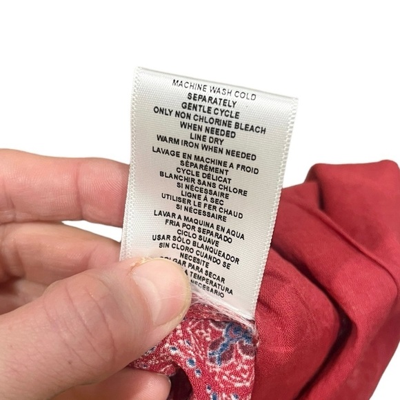 Kut From The Kloth Size 2 Red Drawstring Pull On Shorts Flowy Elastic Waist - Picture 6 of 6